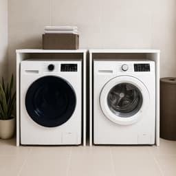 Wasmachine Kast voor Badkamer - Ruimtebesparende Oplossing voor Droger en Wasmachine - 90 x 65 x 54 cm — thumbnail 3