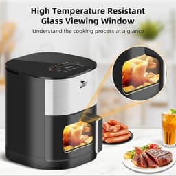 Olievrije Heteluchtfriteuse met Kijkvenster en 14 Kookfuncties - 5,5L, 2000W — thumbnail 4