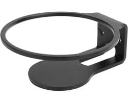 Muurbevestiging voor slimme speaker - Stevige houder van aluminiumlegering, ruimtebesparende oplossing beugelplank voor Homepod Mini (zwart) - Eenvoudig te monteren.