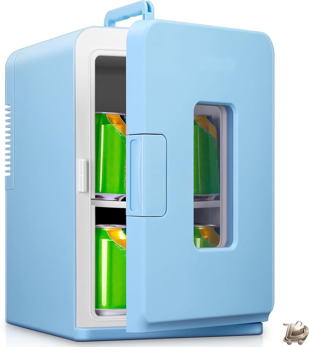 2 in 1 Mini Koelkast 15L - Compacte Koelkast met Koel en Verwarmfunctie - Draagbare Mini Fridge DC en AC - Kleine Koelkast voor Auto Kamer en Kantoor - Stille Energiezuinige Cosmetica en Dranken Koelkast - Mini Koelkast - Mini Koelkasten Voor Drinken — afbeelding 1