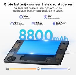 POCKAM P11 Tablet - 48GB RAM+128GB ROM/TF 2TB - Android 16 - 11 inch tablet 90Hz - T7250 - 8800mAh - 13MP+5MP - Gemini AI - Widevine L1 - Face ID - 5G WIFI - Dubbele luidsprekers - Pen, toetsenbord, muis - Zwart — thumbnail 8