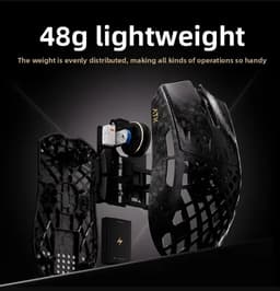 ATK Ghost Ultimate - Draadloze Gaming Muis - 48 g - Carbon Fiber Hollow Shell - PAW3950 Ultra Sensor – 8 kHz Polling - Nordic MCU - Ultralight - Nano Coating - Zwart — thumbnail 3