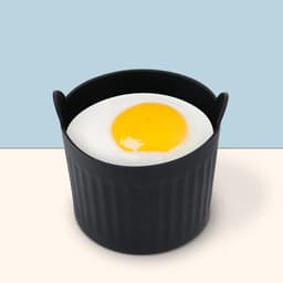 8-delige siliconen airfryer ovenschaal, eier- en puddingvormpjes - zwart - 6,6*6,5 (cm) — thumbnail 4