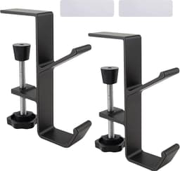 2x Verstelbare Tas- en Hoofdtelefoonhouder voor Tafel en Bureau — thumbnail 1
