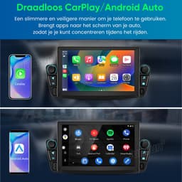 Junsun Android 15 Autoradio - Geschikt voor Peugot 107 Citroen C1 Toyota Aygo - Draadloos Carplay & Android Auto - 7-inch HD Touchscreen - Bluetooth & GPS-navigatie & Stuurwielbediening & Wifi & RDS , 2GB+64GB, DSP, Handsfree, Quad-core processor — thumbnail 2