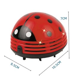 Ynkkvre -Lieveheersbeestje Mini Stofzuiger – Draadloze Kruimelzuiger voor Bureau, Auto & Bank – Compact & Speels Design — thumbnail 2