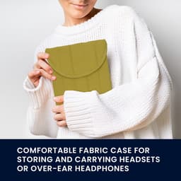 kwmobile Tas voor Headset / Overear headphone Hoofdtelefoon – Zachte Headset Beschermhoes van Stof – Opbergtas voor Accessoires – Cover in groen — thumbnail 4