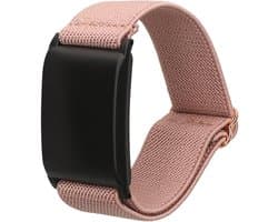 kwmobile nylon bandje voor smartwatch - geschikt voor Whoop 5.0 / Whoop 4.0 / 3.0 - 14 - 22 cm - Polsbandje in oudroze