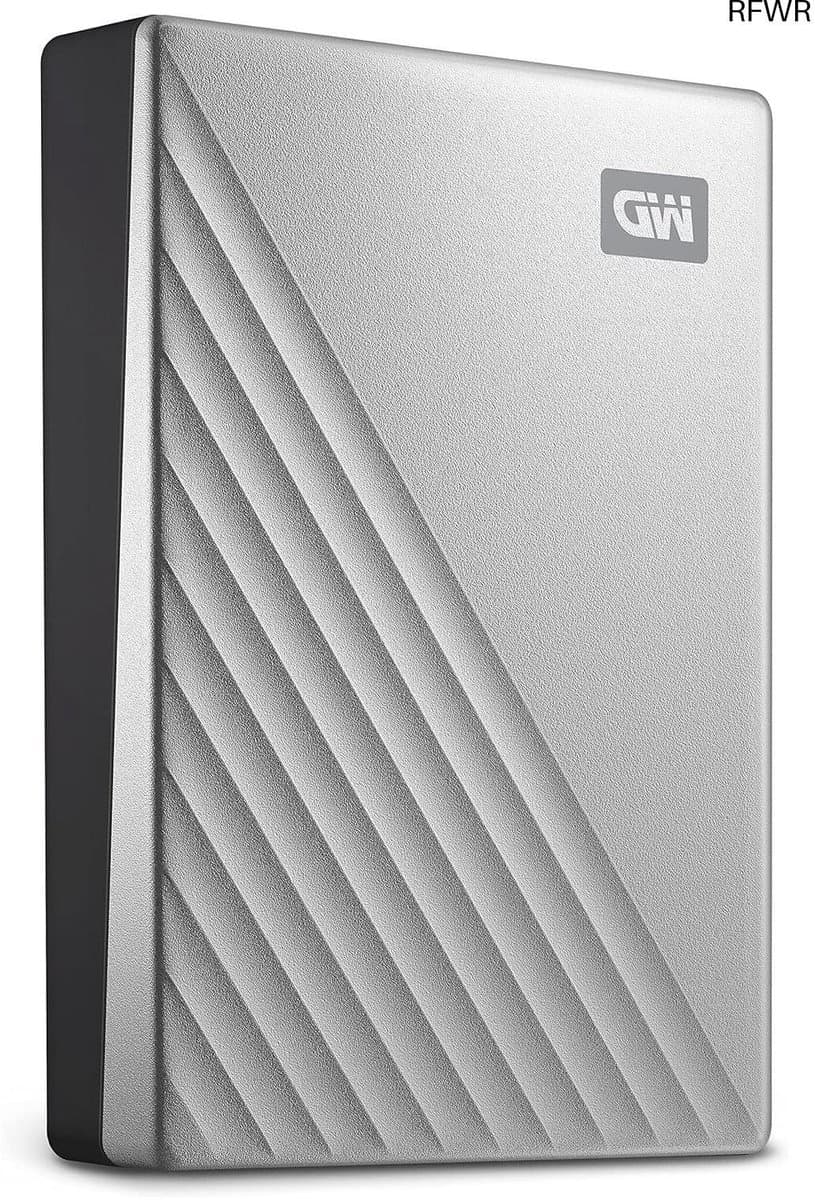 RFWR® 4TB Draagbare HDD voor Mac met USB-C, Back-up en Wachtwoordbeveiliging — afbeelding 1
