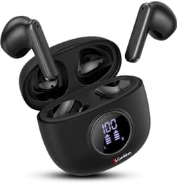 S-Combines Beam 3 Draadloze Oordopjes | Bluetooth Oordopjes | Bluetooth 5.3 | Comfortabel Draagcomfort & Geweldige Geluidskwaliteit | LED Display | Headset | Earbuds oplaadcase | Geschikt voor elke smartphone en laptop | Zwart — thumbnail 1