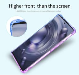 Allecto Plus - Dun Roze Paars Hoesje voor Smartphone - Anti Smudge - Schokbestendig - Beschermhoesje - Siliconen - Gradient Kleur - Transparant — thumbnail 2
