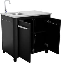 Cozze® Outdoor Kitchen - Buitenkeuken Spoelmodule - Met Gootsteen & Kraan - RVS Werkblad - 90 cm — thumbnail 3