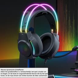 KINSI Gaming Headset met RGB Verlichting - Bedrade Koptelefoon met 3D Surround Sound — thumbnail 5