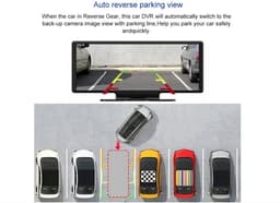 WNHB® Dashcam Voor Auto 10.26 Inch - ADAS Rijassistentie Met GPS Navigatie - Android 8.1 Dash Camera Met Remote Monitor - Zwart — thumbnail 4