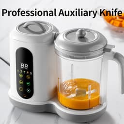 【Alles-in-Één Babyvoedingmaker】EU 450W - Stoom, Mix & Verwarm Automatisch - BPA-vrij Zilvergrijs met Veiligheidsvergrendeling — thumbnail 5