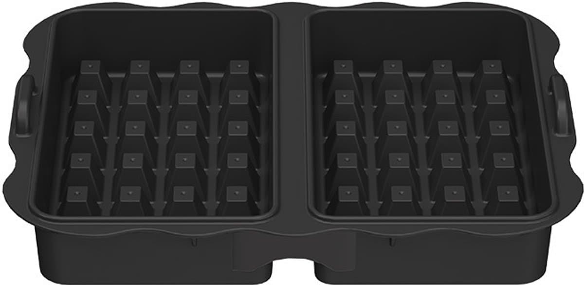 2-delige Geschikt voor Airfryer bakplaat voor Ninja AF300EU 400 451EU SL400EU siliconen wafelvorm - zwart — afbeelding 1