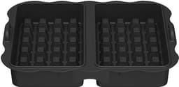 2-delige Geschikt voor Airfryer bakplaat voor Ninja AF300EU 400 451EU SL400EU siliconen wafelvorm - zwart — thumbnail 1