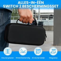 Controlla - Case geschikt voor Nintendo Switch 2 - Hoesje geschikt voor Nintendo Switch 2 - Inclusief screenprotector - Beschermhoes - Thumb grips — thumbnail 4