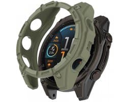Garmin Fenix 8 47mm Hoesje - TPU Bumper Case - Groen