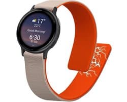 kwmobile sporthorloge band geschikt voor Garmin vivoactive 5 / active 5 bandje - Smartwatch of activity tracker polsband - Met magneetsluiting - In beige / oranje