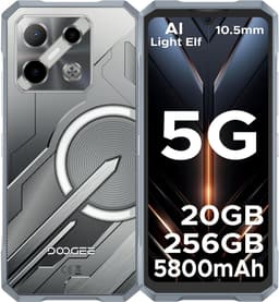 DOOGEE Blade GT Play Telephone Portable Incassable 5G Smartphone Effet de Lumière LED 6,72"+ 120Hz Dimensity D7050 20Go+256Go,Zilver — thumbnail 1