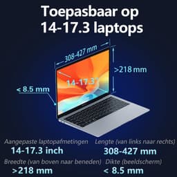 Virello® Portable Monitor Pro 2025 - 2x Full‑HD IPS 14″ scherm - Voor Laptops van 14" t/m 17.3" - Laptopscherm uitbreider - USB-C/USB-A & HDMI - Inclusief Hoes & Kabels - Grijs - 2 jaar garantie — thumbnail 2