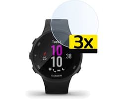 Screenprotector - 3 Stuks - Geschikt voor Garmin Forerunner 55 - Sterk & Shockproof - Tempered Glass - Beschermglas Screen Cover - Gehard Glas - Bescherm Protector voor Smartwatch