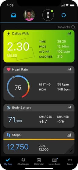 Garmin Vívosmart 5 - Activity Tracker - met GPS - S/M - Cool mint — thumbnail 2