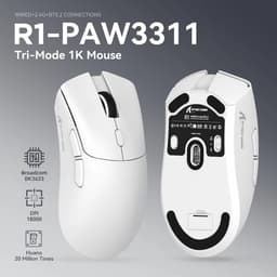 Attack Shark R1 Draadloze Gaming Muis, 59g, 2.4G en Bluetooth 5.2 - Wit — thumbnail 3