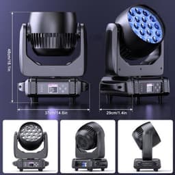 19x25W Moving Head LED Lamp – DJ Licht – Stage Light – RGBW Spot – DMX Verlichting – 540° Beweging – Instelbare Zoom 7°-60° — thumbnail 3