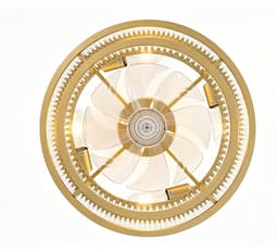 DESMIU Plafondventilator Met Verlichting – 50 Cm – Zes Standen en Bediening via App – ABS – Goudkleurig – Slaapkamer – Tijdschakelaar — thumbnail 4