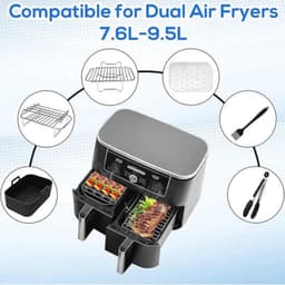 Airfryer-accessoireset - Siliconen liner, racks, handschoenen en meer voor heteluchtfriteuse — thumbnail 3