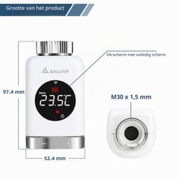 TRV801W Thermostaatkoppen, 3 stuks, wifi, thermostaat, compatibel met en,, programmeerbaar, thermostaat, geen gateway nodig — thumbnail 5