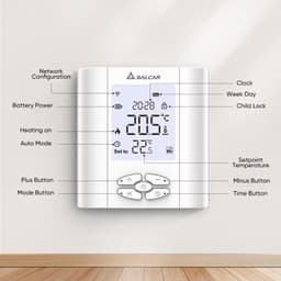 Wifi-thermostaat voor gasboiler/vloerverwarming, water, programmeerbaar met vochtigheid, compatibel met en, thermostaatkop — thumbnail 3