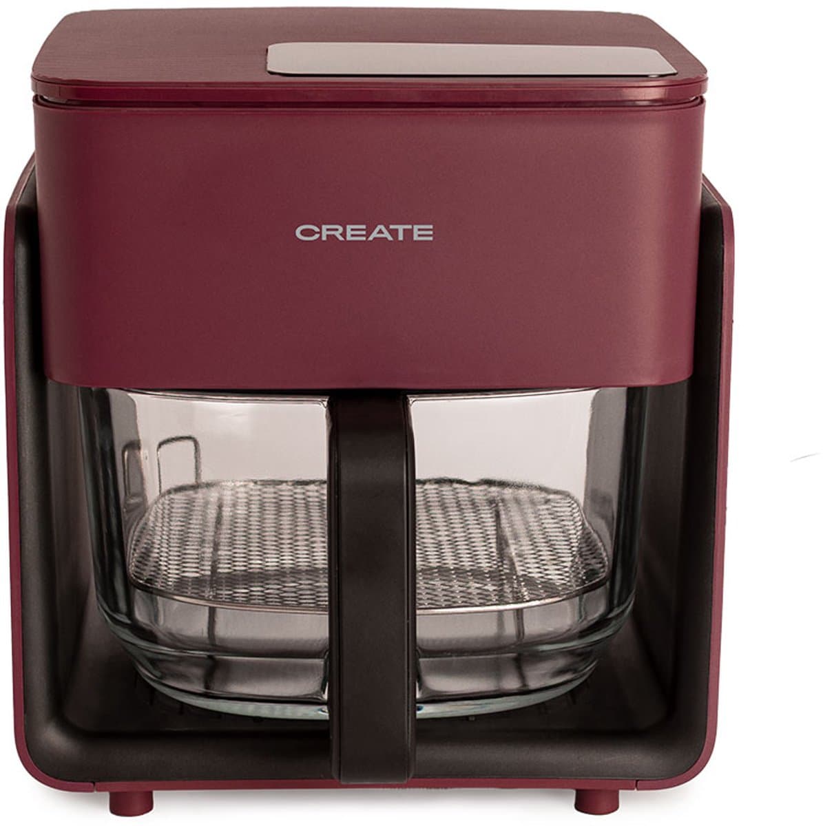 CREATE - 4,2L Glazen Airfryer - Bordeauxrood - AIR FRYER STUDIO CRYSTAL — afbeelding 1