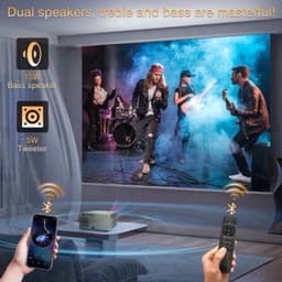 Everycom - RD829 - Beamer - Projector Beamer - Mini Meamer - 1920x1080dpi - Automatische focus - 5G - met WiFi - 12000lumens — thumbnail 1