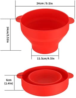Grote Opvouwbare Siliconen Popcorncontainer - BPA-vrij, Voor Magnetron — thumbnail 4