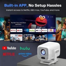 Beamer Draagbare Mini Projector - 1920x1080 Full HD Resolutie - LED Display - WiFi 6 Bluetooth 5.2 - Voor Thuisbioscoop Gaming Educatie — thumbnail 1