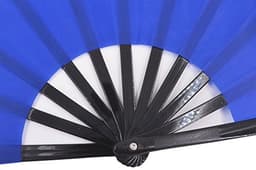 Grote Opvouwbare Ventilator - Chinese en Japanse Stijl Handventilator voor Vrouwen - Perfect als Cadeau en voor Dansen - Blauw — thumbnail 1