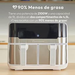 MasterPro Rocket Duo 900 Heteluchtfriteuse dubbel | wit | 9 liter inhoud en 2100 W vermogen | led-touchscreen en mand met antiaanbaklaag | friteuse | 11 functies in 1 — thumbnail 7