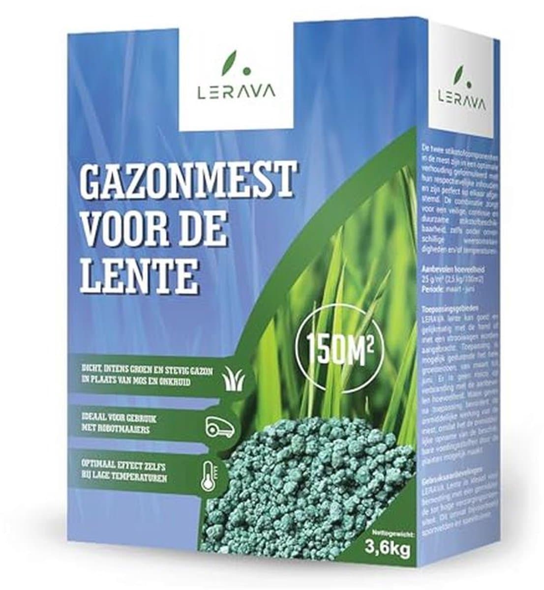 Zomergras Voeding - Dichte, Diepgroene Grasmat zonder Mos en Onkruid - Geschikt voor Robotmaaiers - 150 m2 — afbeelding 1