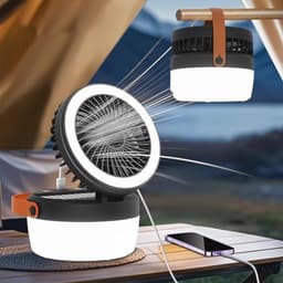 Dimbare Solar Campinglamp met Ventilator en 4 Lichtmodi — thumbnail 2
