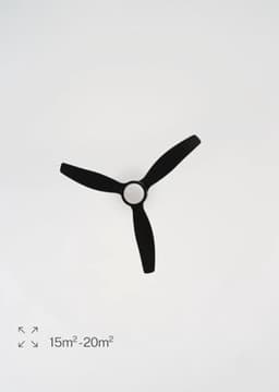 Stille plafondventilator met afstandsbediening, 40W, 112 cm, 6 snelheden, timer en zomer-winterfunctie — thumbnail 1
