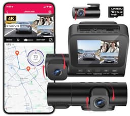 Dashcam 4K + 1080p met GPS en nachtzicht — thumbnail 1
