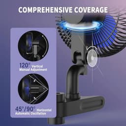 Klembare Groeiende Ventilator met Stille EC Motor en 10 Snelheden voor Tent — thumbnail 5