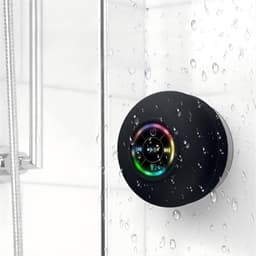 Ynkkvre -Bluetooth Luidspreker Douche Speaker Draadloze Draagbare Mini Hoorn Speaker Zuignap voor Badkamer Bass Stereo Trompet Draadloze Ondersteuning LED Licht voor Douche Thuis en Buiten — thumbnail 1