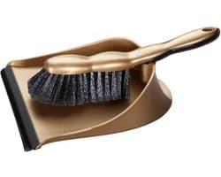 Bezem en Stoffer Set Metal Look voor Grondige Schoonmaak