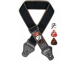 Finesse Gitaarband met Plectrumhouders - Verstelbaar - Katoen - Akoestische & Elektrische Gitaar - Gitaarriem - Gitaar Strap - Guitar Strap