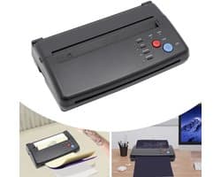 Tattoo Transfer Copier Printer A4 – Thermische Stencil Machine – Volwassenen – Zwart – ABS/Nylon – 28 x 16,5 x 7 cm – Inclusief Netsnoer & Handleiding – Inkloos, Draagbaar, Professioneel, Direct Klaar Voor Gebruik