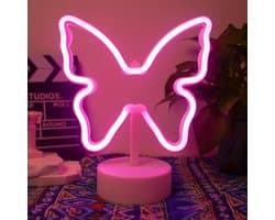 Verlichte LED-vlinderlamp - USB-nachtlampje, basisdecoratie/batterijloos, verjaardagscadeau, LED-kinderkamerdecoratie